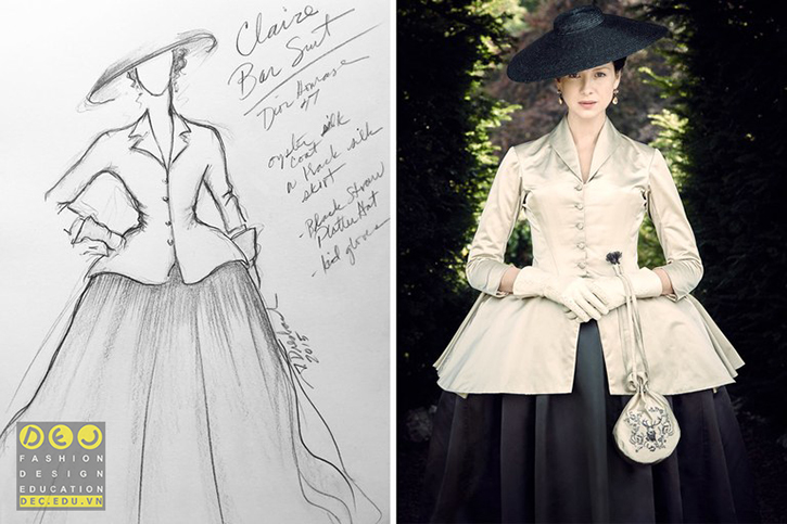 Bản thiết kế trang phục kinh điển của ntk Dior