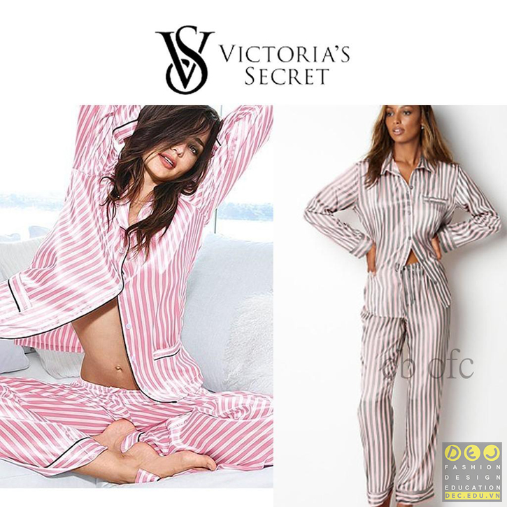 Thương hiệu Victoria Sercet hay sử dụng vải satin lụa để làm các trang phục đồ ngủ hoặc đồ lót