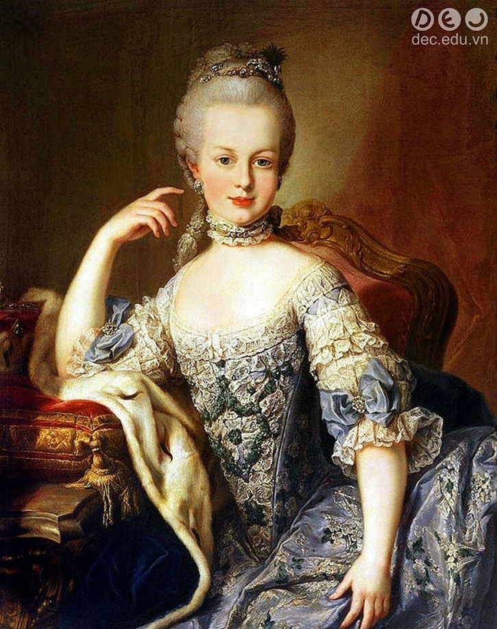 Ren được dùng để trang trí rất nhiều trên trang phục của hoàng hậu Marie Antoinette