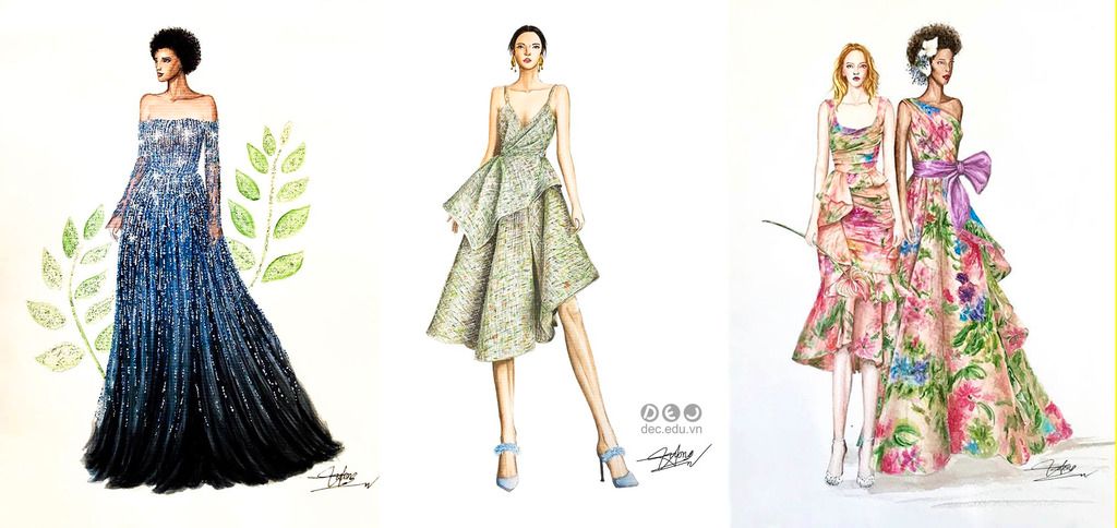 Bài vẽ thiết kế thời trang của Ốc Hương