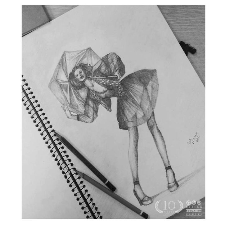 Một số bài vẽ diễn hoạ thời trang trong 3 tháng mùa hè của Thuý  2