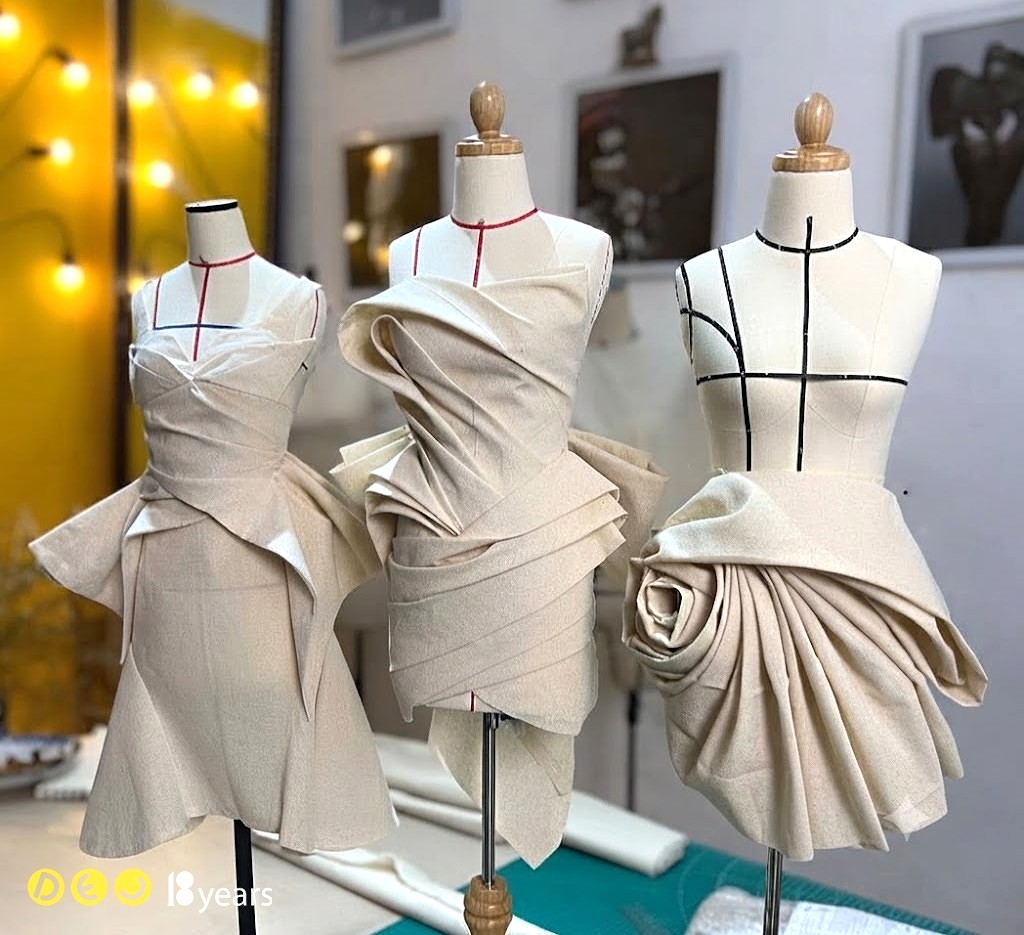 Bài thực hành Draping 3D Advance tại DEC Draping 3D Advance rở thành một không gian nghiên cứu thiết kế