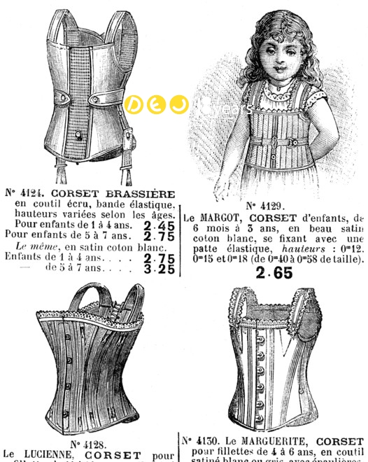Corset dành cho trẻ em thời xưa
