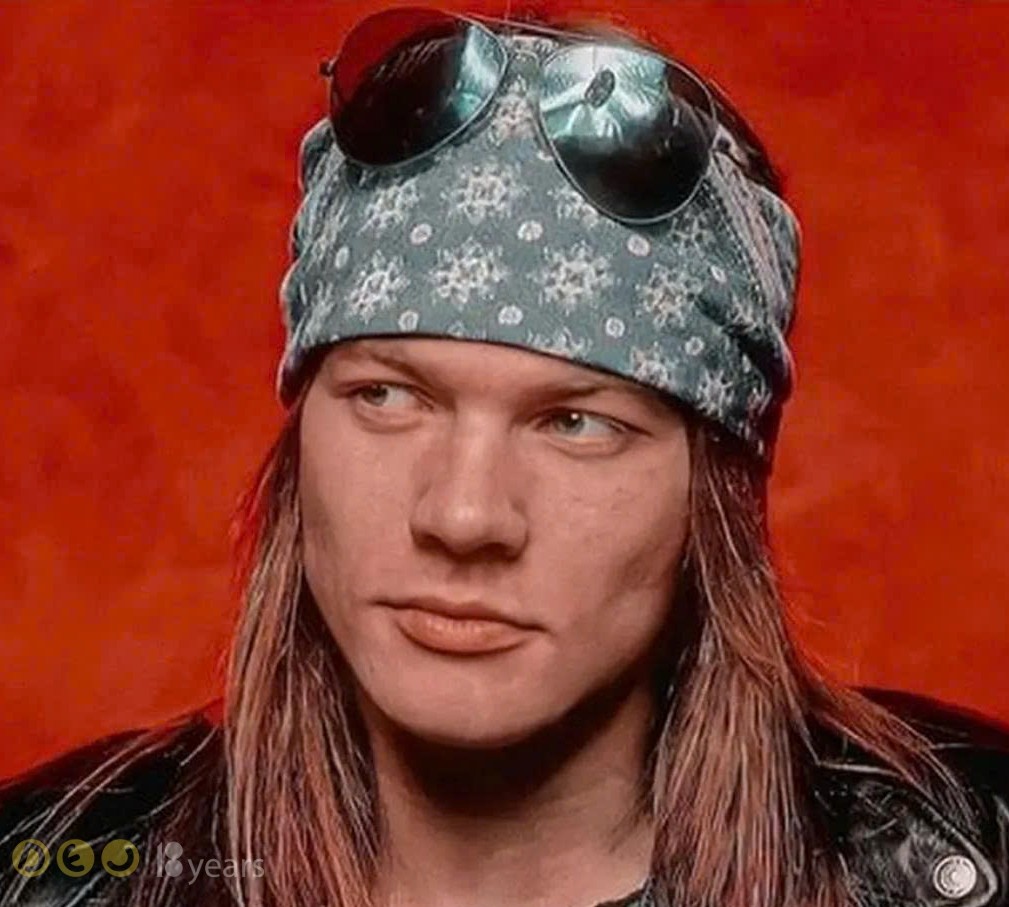Axl Rose với chiếc khăn bandana buộc ngang trán Khăn bandana gắn với phong cách Rock